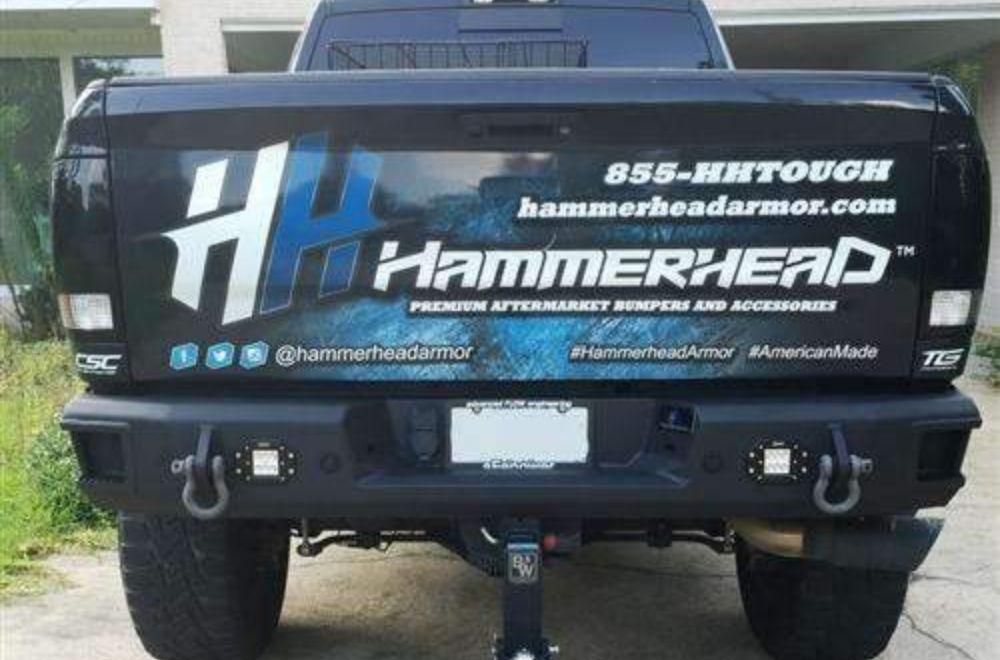Hammerhead 600 - 56 - 0478 Dodge Ram 1500 2009 - 2018 Flush Mount Rear Bumper with Sensors - Rugged Truck Gear