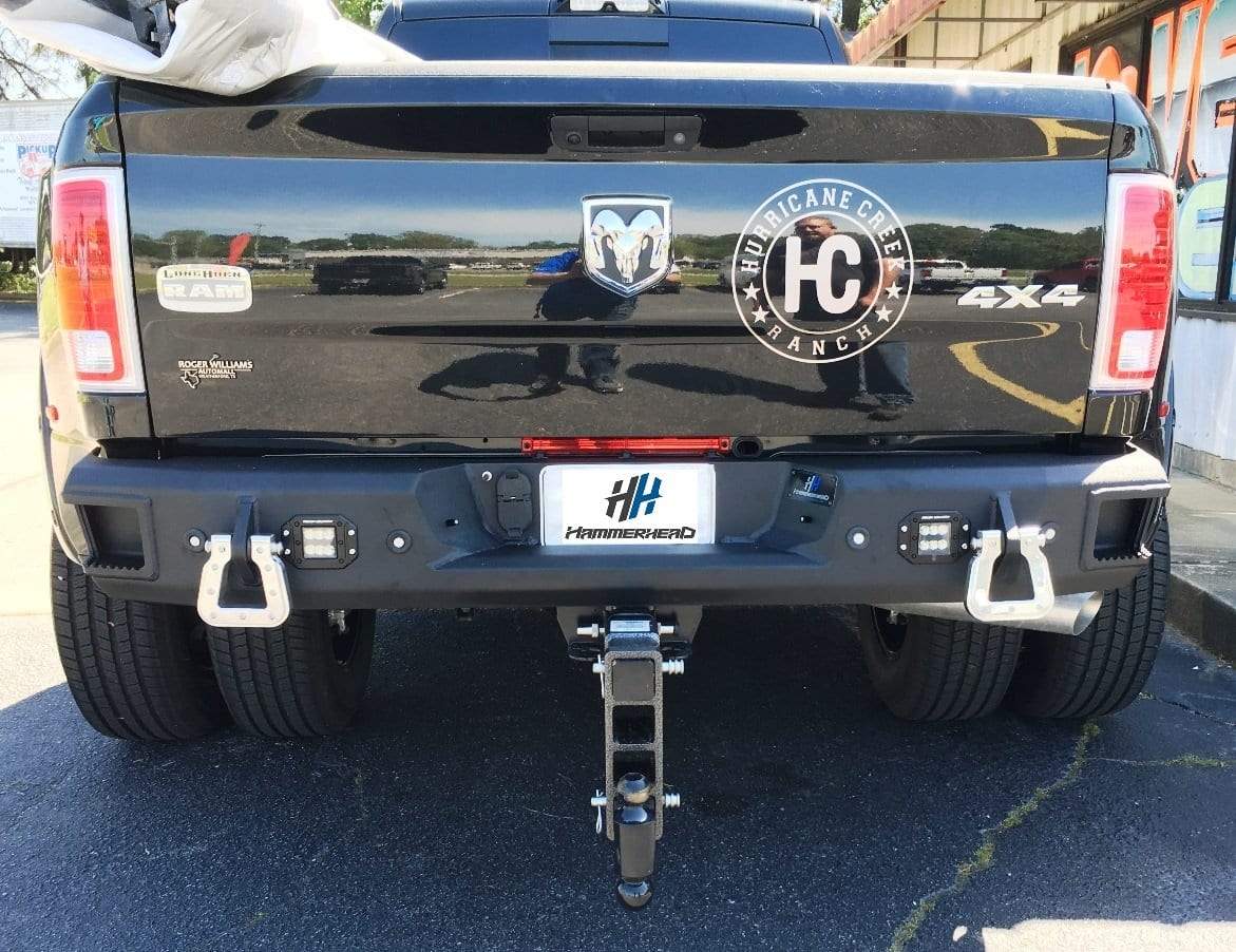 Hammerhead 600 - 56 - 0478 Dodge Ram 2500/3500 2010 - 2018 Flush Mount Rear Bumper with Sensors - Rugged Truck Gear