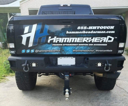 Hammerhead 600 - 56 - 0478 Dodge Ram 2500/3500 2010 - 2018 Flush Mount Rear Bumper with Sensors - Rugged Truck Gear