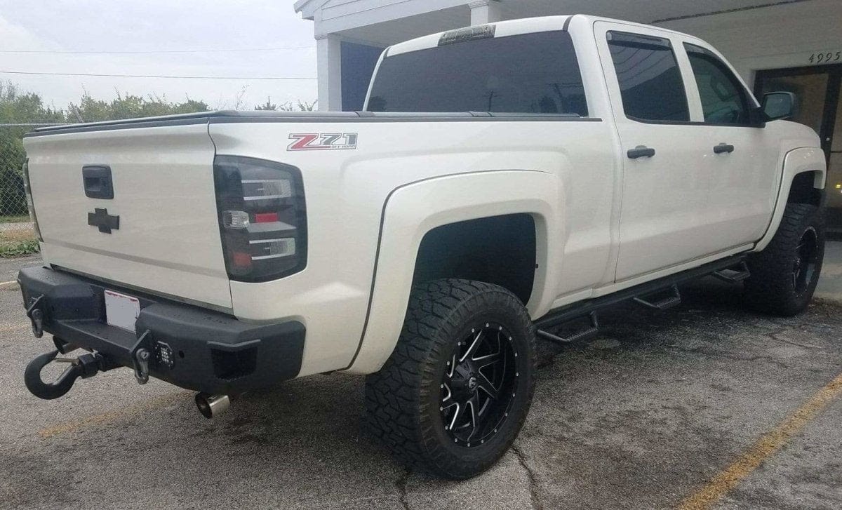 Hammerhead 600 - 56 - 0481 GMC Sierra 1500 2014 - 2018 Flush Mount Rear Bumper with Sensors - Rugged Truck Gear