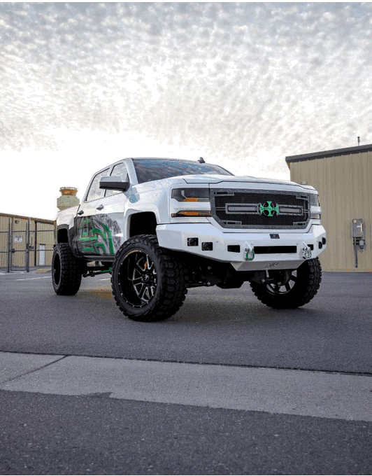 Hammerhead 600 - 56 - 0501 Chevy Silverado 1500 2016 - 2018 Front Non - Winch Bumper Low Profile - Rugged Truck Gear