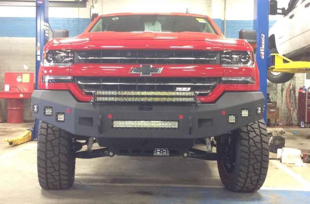 Hammerhead 600 - 56 - 0501 Chevy Silverado 1500 2016 - 2018 Front Non - Winch Bumper Low Profile - Rugged Truck Gear