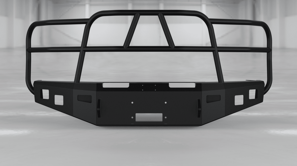 Hammerhead 600 - 56 - 0588 Ford F250/F350/F450/F550 2017 - 2022 Front Winch Bumper with Full Brush Guard - Rugged Truck Gear