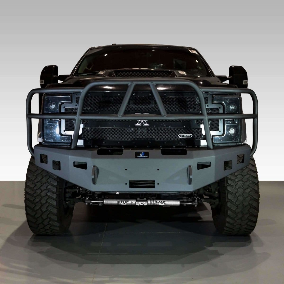 Hammerhead 600 - 56 - 0588 Ford F250/F350/F450/F550 2017 - 2022 Front Winch Bumper with Full Brush Guard - Rugged Truck Gear