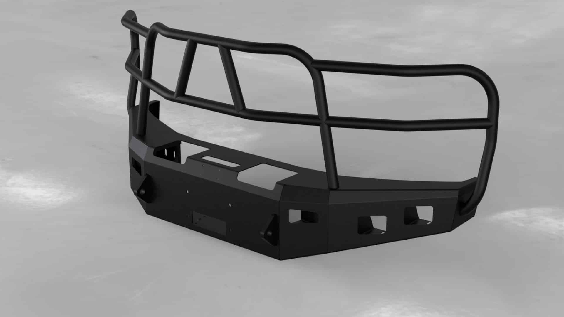 Hammerhead 600 - 56 - 0588 Ford F250/F350/F450/F550 2017 - 2022 Front Winch Bumper with Full Brush Guard - Rugged Truck Gear