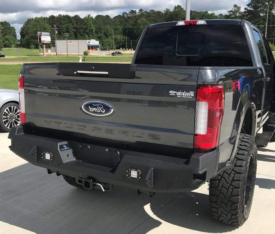 Hammerhead 600 - 56 - 0592 Ford F250/F350/F450 2017 - 2022 Flush Mount Rear Bumper with Sensors - Rugged Truck Gear