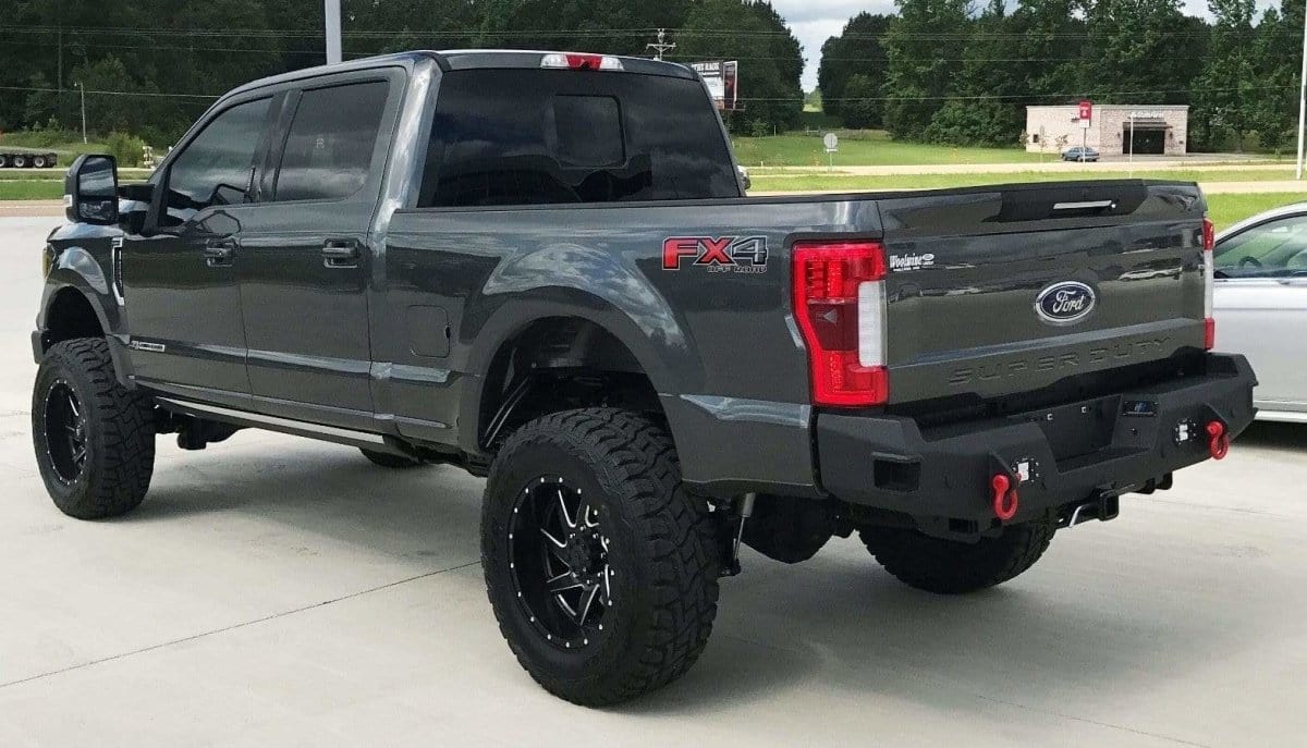 Hammerhead 600 - 56 - 0592 Ford F250/F350/F450 2017 - 2022 Flush Mount Rear Bumper with Sensors - Rugged Truck Gear