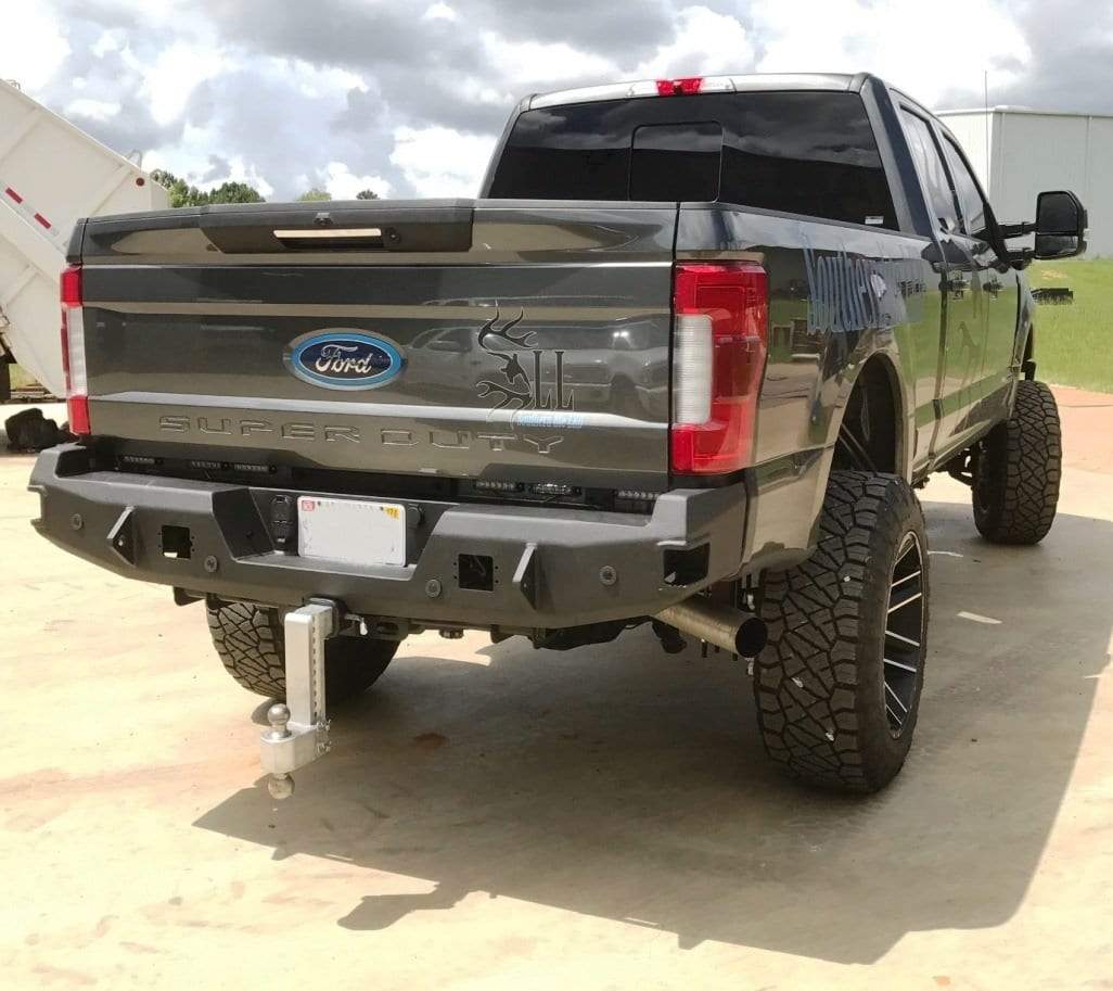 Hammerhead 600 - 56 - 0592 Ford F250/F350/F450 2017 - 2022 Flush Mount Rear Bumper with Sensors - Rugged Truck Gear