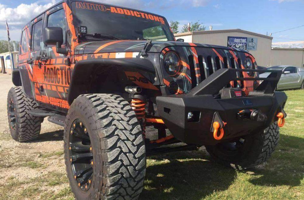 Hammerhead 600 - 56 - 0627 Jeep Wrangler JK 2007 - 2018 Stubby Front Winch Bumper Formed Guard - Rugged Truck Gear