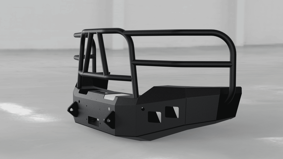 Hammerhead 600 - 56 - 0636 Chevy Silverado 1500 2016 - 2018 Front Winch Bumper with Full Brush Guard - Rugged Truck Gear