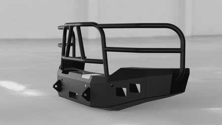 Hammerhead 600 - 56 - 0636 Chevy Silverado 1500 2016 - 2018 Front Winch Bumper with Full Brush Guard - Rugged Truck Gear