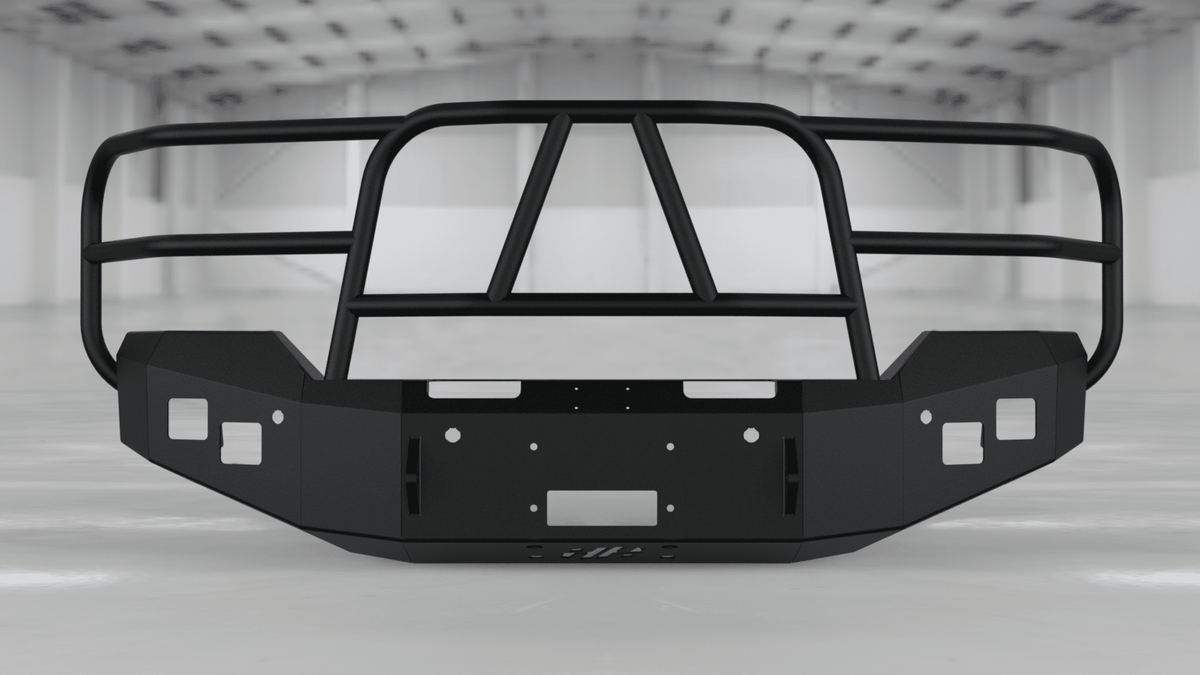 Hammerhead 600 - 56 - 0636 Chevy Silverado 1500 2016 - 2018 Front Winch Bumper with Full Brush Guard - Rugged Truck Gear