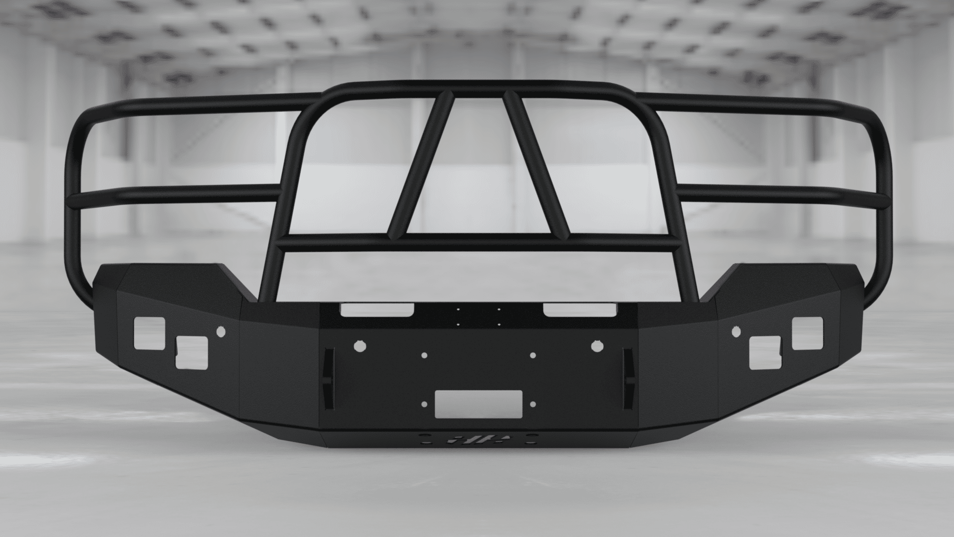 Hammerhead 600 - 56 - 0636 Chevy Silverado 1500 2016 - 2018 Front Winch Bumper with Full Brush Guard - Rugged Truck Gear