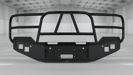 Hammerhead 600 - 56 - 0636 Chevy Silverado 1500 2016 - 2018 Front Winch Bumper with Full Brush Guard - Rugged Truck Gear