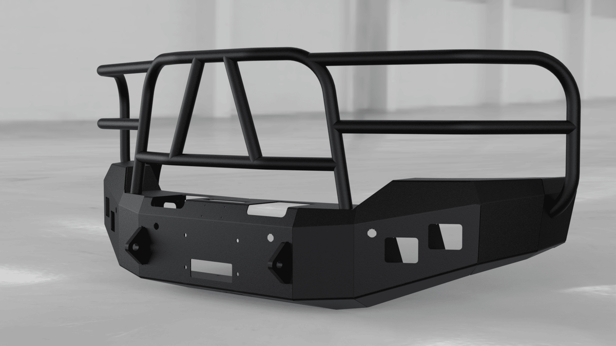 Hammerhead 600 - 56 - 0636 Chevy Silverado 1500 2016 - 2018 Front Winch Bumper with Full Brush Guard - Rugged Truck Gear