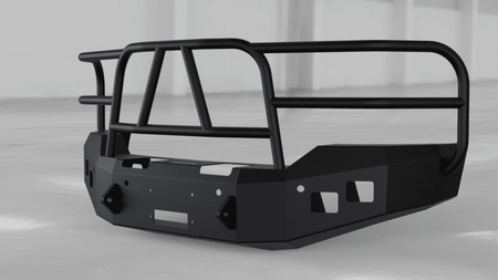 Hammerhead 600 - 56 - 0636 Chevy Silverado 1500 2016 - 2018 Front Winch Bumper with Full Brush Guard - Rugged Truck Gear