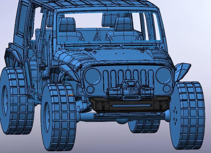 Hammerhead 600 - 56 - 0701 Jeep Wrangler JK 2007 - 2018 Front Winch Bumper Low Profile - Rugged Truck Gear
