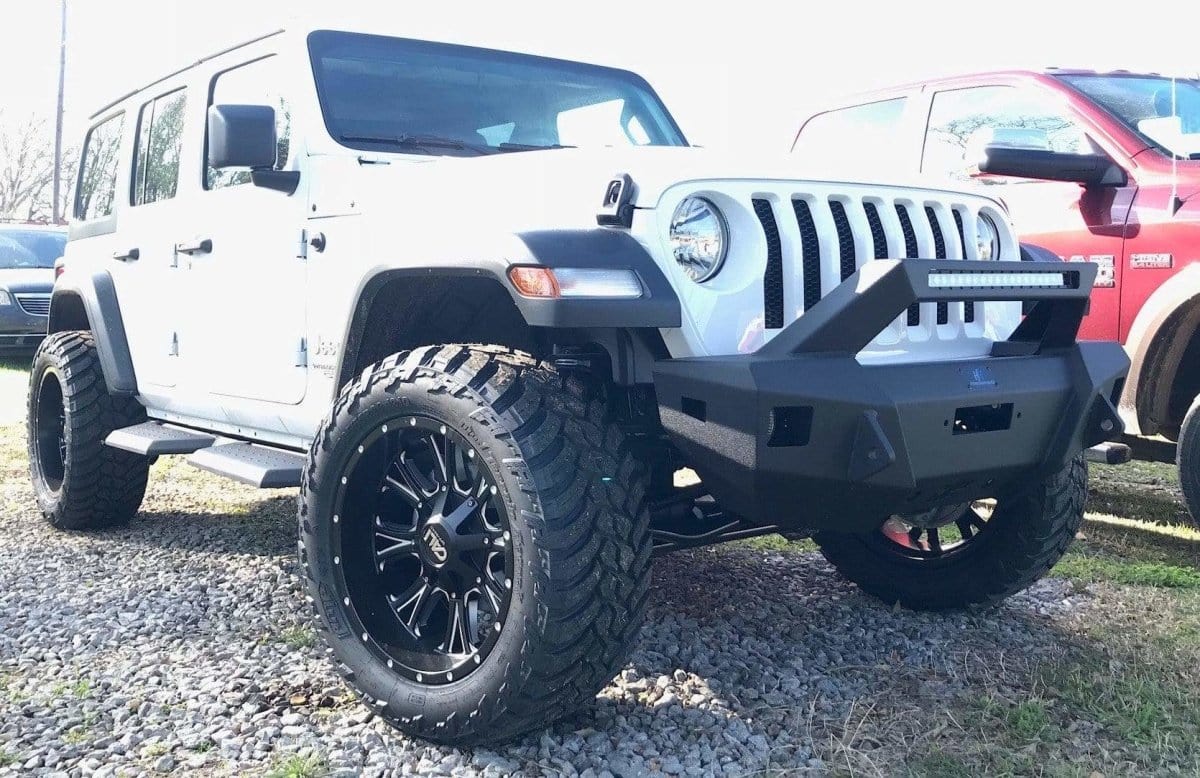 Hammerhead 600 - 56 - 0757 Jeep Wrangler JL 2018 - 2023 Stubby Front Winch Bumper Formed Guard - Rugged Truck Gear