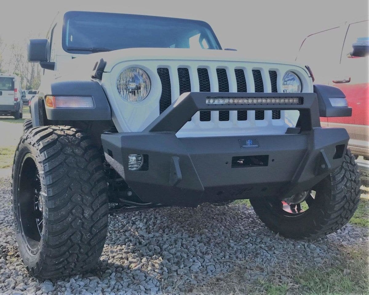 Hammerhead 600 - 56 - 0757 Jeep Wrangler JL 2018 - 2023 Stubby Front Winch Bumper Formed Guard - Rugged Truck Gear