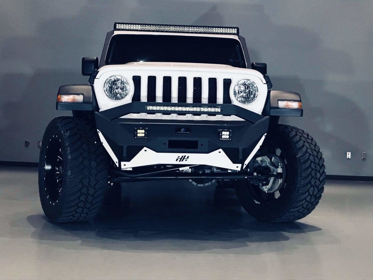 Hammerhead 600 - 56 - 0774 Jeep Wrangler JL 2018 - 2023 Stubby Front Winch Bumper Formed Guard - Rugged Truck Gear
