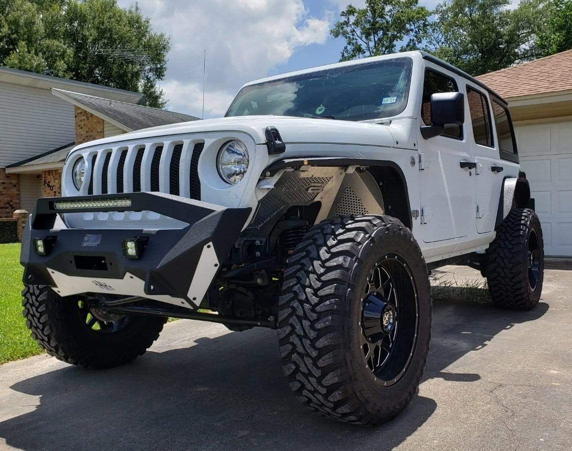 Hammerhead 600 - 56 - 0774 Jeep Wrangler JL 2018 - 2023 Stubby Front Winch Bumper Formed Guard - Rugged Truck Gear