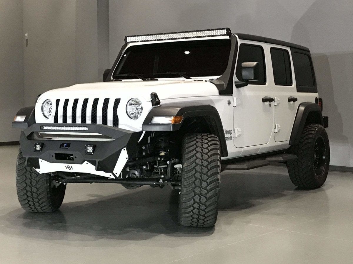 Hammerhead 600 - 56 - 0774 Jeep Wrangler JL 2018 - 2023 Stubby Front Winch Bumper Formed Guard - Rugged Truck Gear
