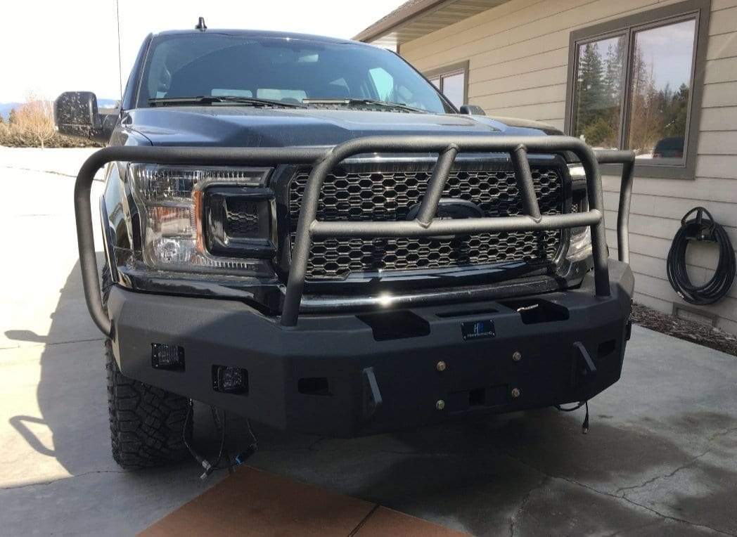Hammerhead 600 - 56 - 0814 Ford F150 2018 - 2020 Front Winch Bumper with Full Brush Guard - Rugged Truck Gear