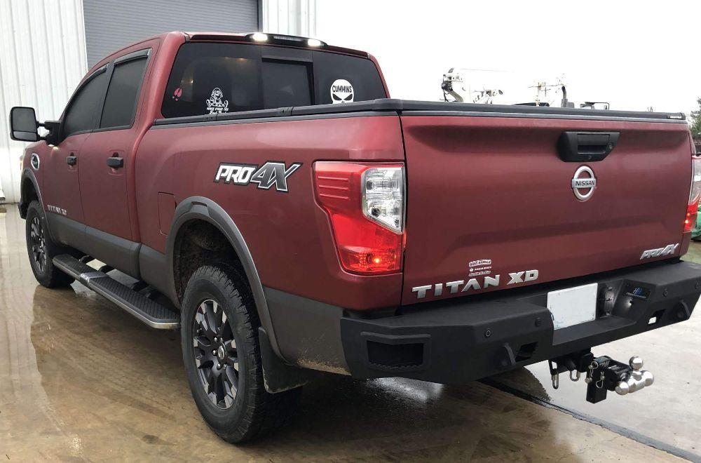 Hammerhead 600 - 56 - 0853 Nissan Titan XD 2016 - 2019 Rear Bumper with Sensors - Rugged Truck Gear
