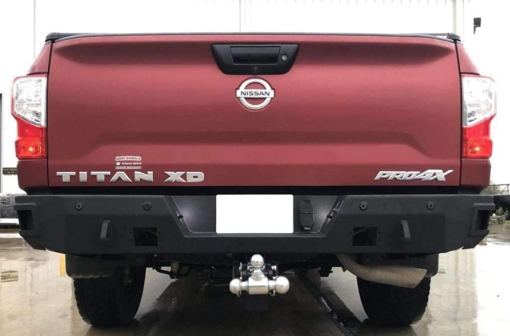 Hammerhead 600 - 56 - 0853 Nissan Titan XD 2016 - 2019 Rear Bumper with Sensors - Rugged Truck Gear