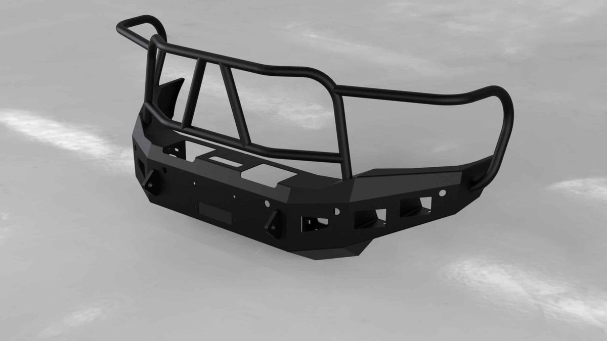 Hammerhead 600 - 56 - 0958 Ram 2500/3500 2019 - 2024 Front Winch Bumper with Full Brush Guard - Rugged Truck Gear