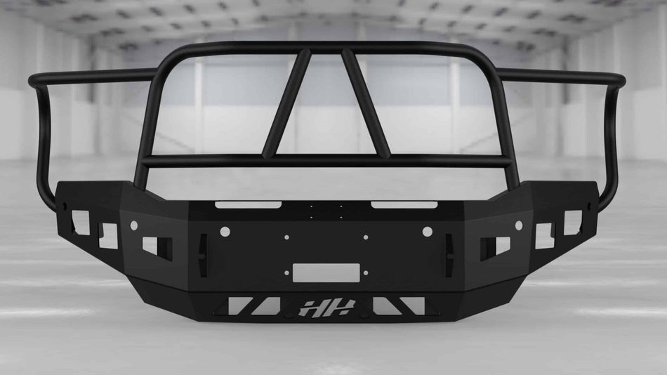 Hammerhead 600 - 56 - 0958 Ram 2500/3500 2019 - 2024 Front Winch Bumper with Full Brush Guard - Rugged Truck Gear