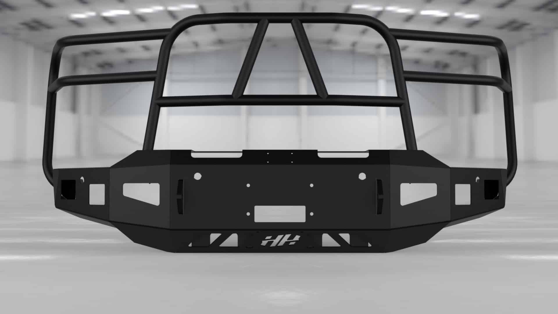 Hammerhead 600 - 56 - 0975 2020 - 2023 Chevy Silverado 2500/3500 Front Winch Bumper with Full Brush Guard - Rugged Truck Gear