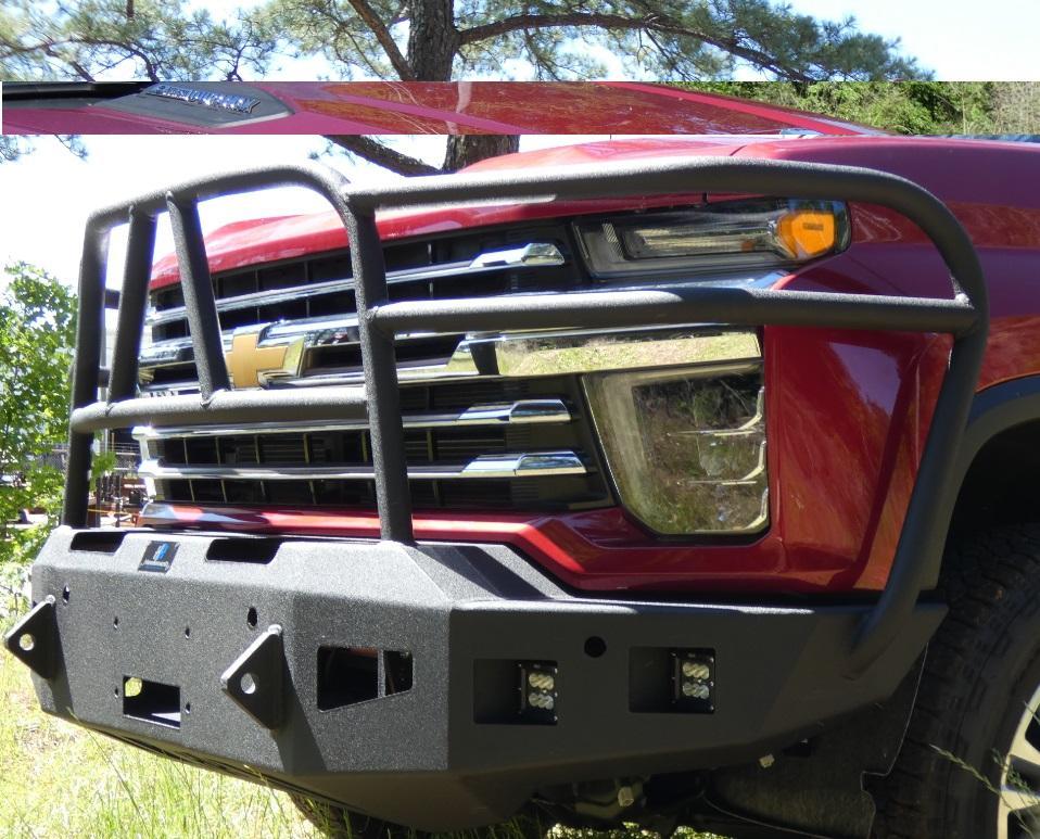 Hammerhead 600 - 56 - 0975 2020 - 2023 Chevy Silverado 2500/3500 Front Winch Bumper with Full Brush Guard - Rugged Truck Gear