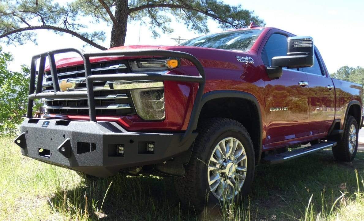 Hammerhead 600 - 56 - 0975 2020 - 2023 Chevy Silverado 2500/3500 Front Winch Bumper with Full Brush Guard - Rugged Truck Gear