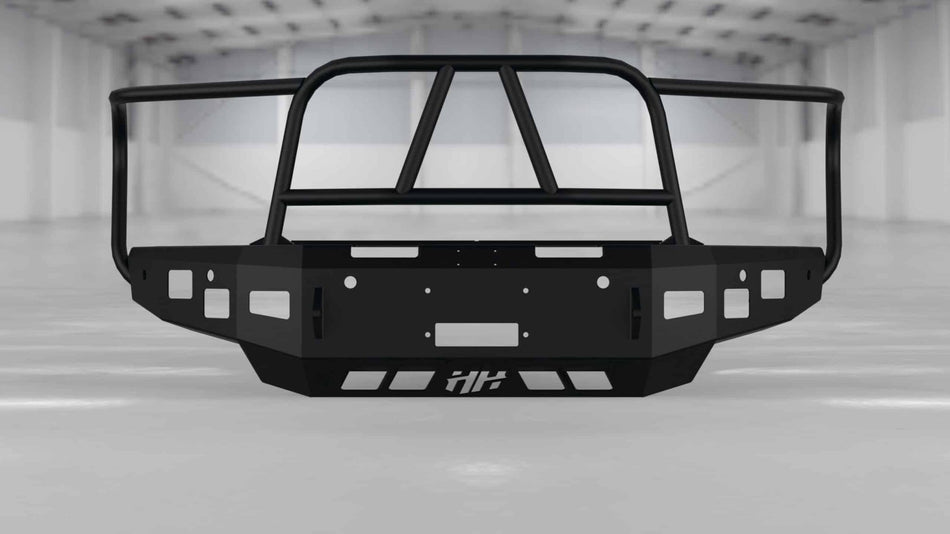 Hammerhead 600 - 56 - 0980 2019 - 2023 Ram 1500 Front Winch Bumper with Full Brush Guard - Rugged Truck Gear