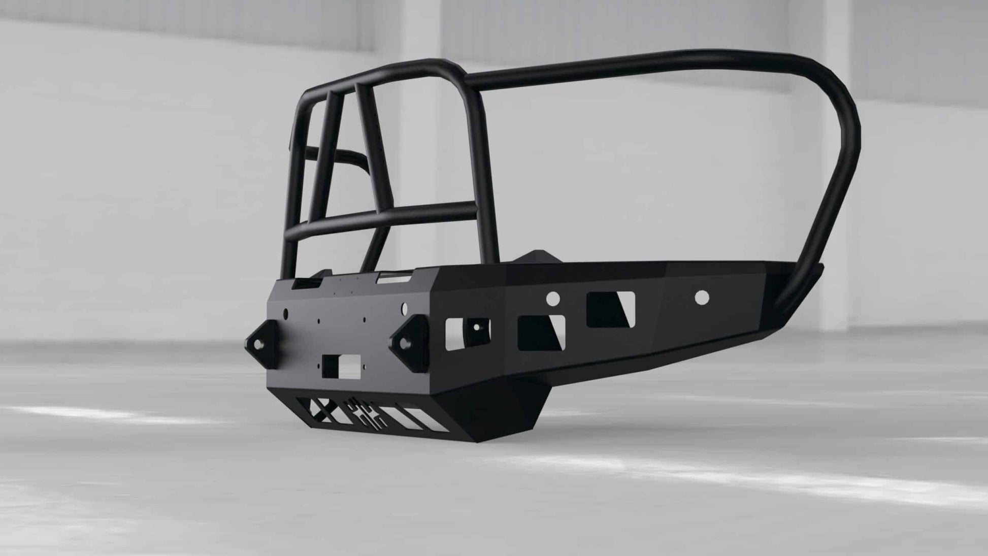 Hammerhead 600 - 56 - 0980 2019 - 2023 Ram 1500 Front Winch Bumper with Full Brush Guard - Rugged Truck Gear
