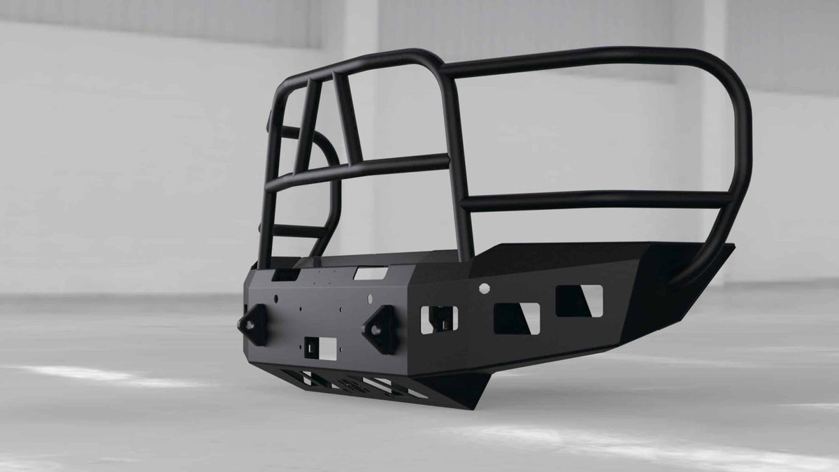 Hammerhead 600 - 56 - 1008 GMC Sierra 2500/3500 HD 2020 - 2023 Front Winch Bumper with Full Brush Guard - Rugged Truck Gear