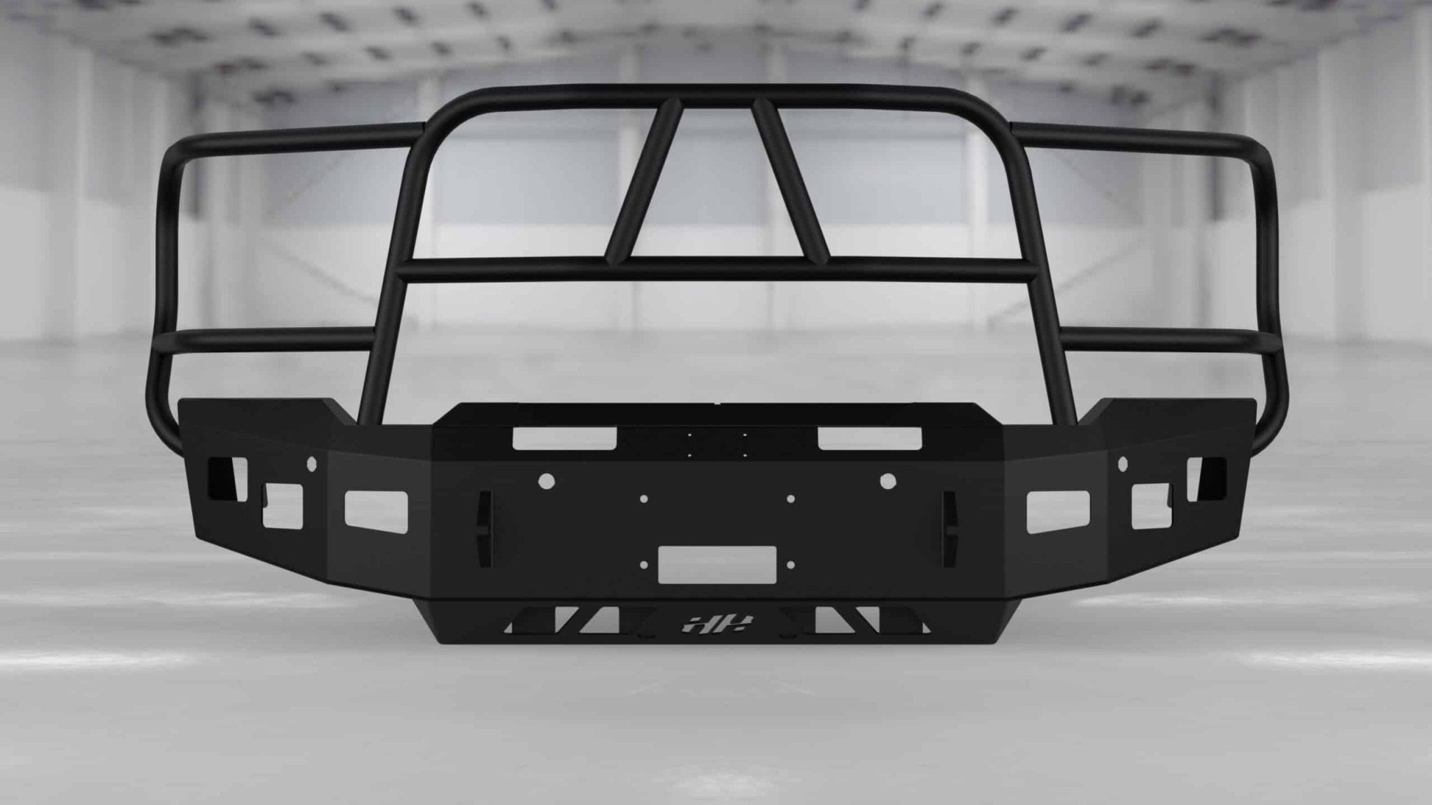 Hammerhead 600 - 56 - 1008 GMC Sierra 2500/3500 HD 2020 - 2023 Front Winch Bumper with Full Brush Guard - Rugged Truck Gear