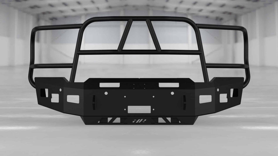 Hammerhead 600 - 56 - 1008 GMC Sierra 2500/3500 HD 2020 - 2023 Front Winch Bumper with Full Brush Guard - Rugged Truck Gear