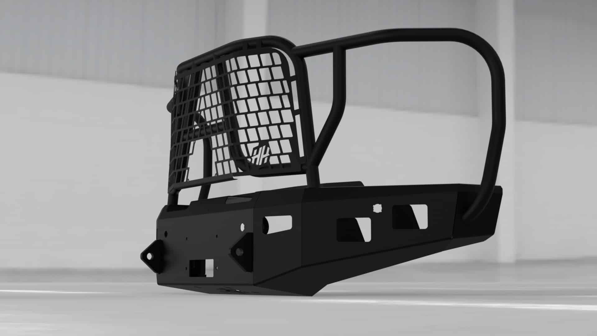 Hammerhead 600 - 56 - 1098 Ford F250/F350/F450/F550 2023 - 2024 Front Winch Bumper with Full Brush Guard - Rugged Truck Gear