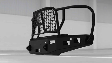 Hammerhead 600 - 56 - 1098 Ford F250/F350/F450/F550 2023 - 2024 Front Winch Bumper with Full Brush Guard - Rugged Truck Gear