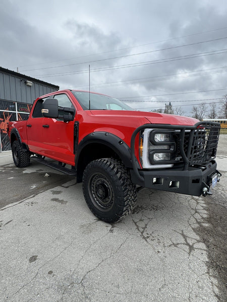 Hammerhead 600 - 56 - 1098 Ford F250/F350/F450/F550 2023 - 2024 Front Winch Bumper with Full Brush Guard - Rugged Truck Gear