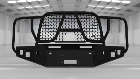 Hammerhead 600 - 56 - 1098 Ford F250/F350/F450/F550 2023 - 2024 Front Winch Bumper with Full Brush Guard - Rugged Truck Gear