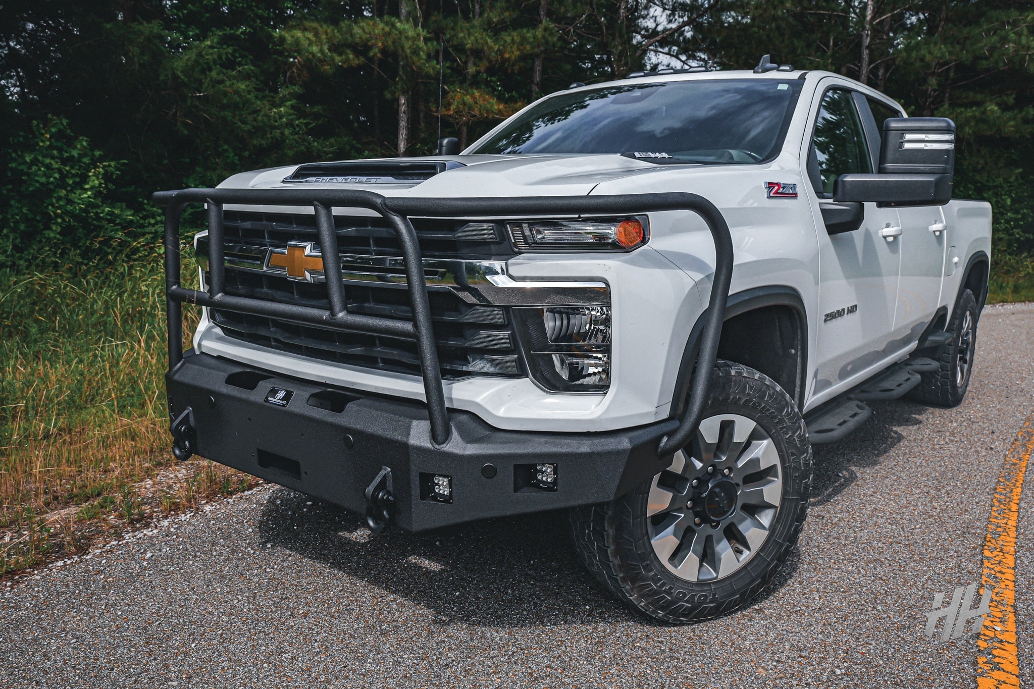 Hammerhead 600 - 56 - 1199 2024–2025 Chevy Silverado 2500/3500 Full Brush Guard Front Winch Bumper - Rugged Truck Gear