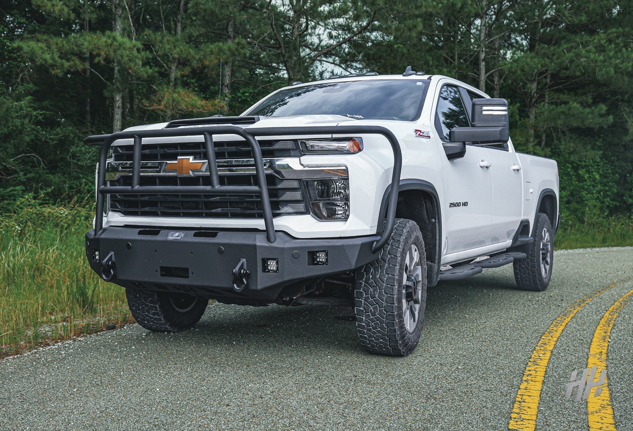 Hammerhead 600 - 56 - 1199 2024–2025 Chevy Silverado 2500/3500 Full Brush Guard Front Winch Bumper - Rugged Truck Gear