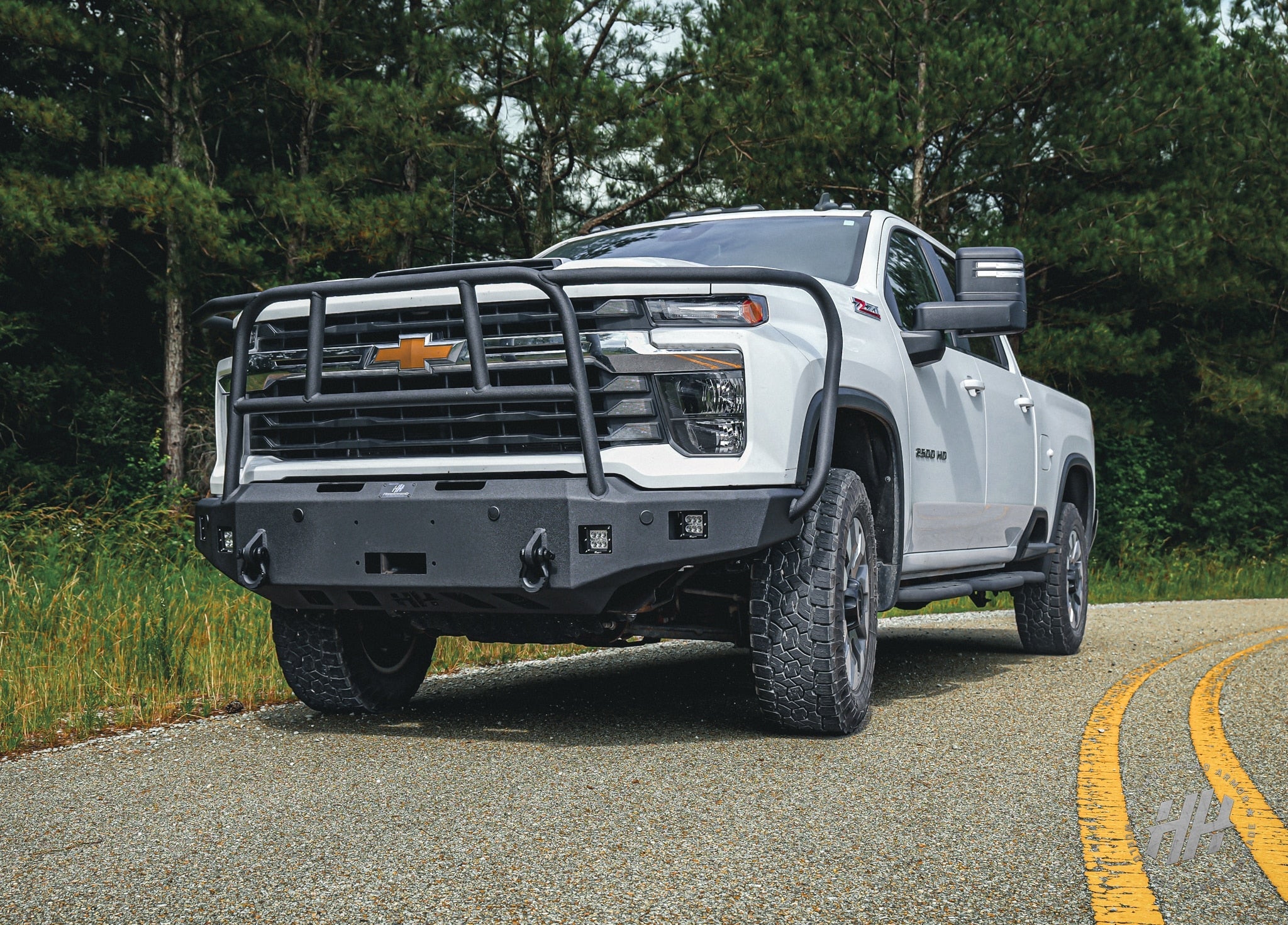 Hammerhead 600 - 56 - 1199 2024–2025 Chevy Silverado 2500/3500 Full Brush Guard Front Winch Bumper - Rugged Truck Gear