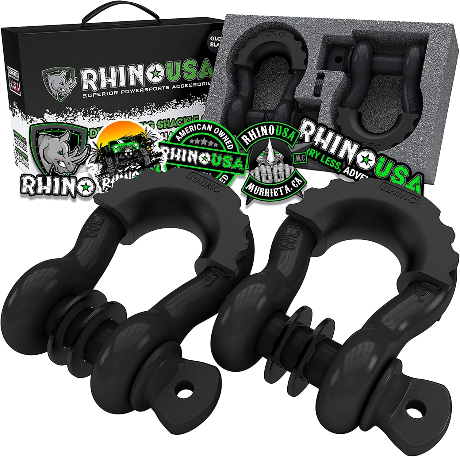 Rhino USA Heavy - Duty D - Ring Shackles – Free Gift - Rugged Truck Gear