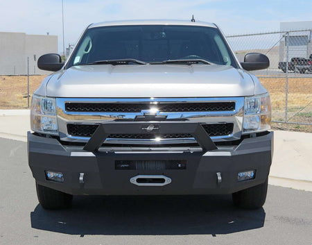 Steelcraft 70 - 10320 2007 - 2013 Chevy Silverado 1500 HD Elevation Bullnose Front Bumper Winch Ready - Rugged Truck Gear