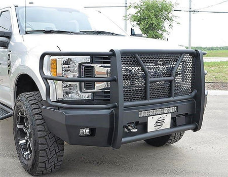 Steelcraft AL60 - 11380CC 2017 - 2022 Ford F250/F350 Super Duty HD Elevation Aluminum Front Bumper - Rugged Truck Gear