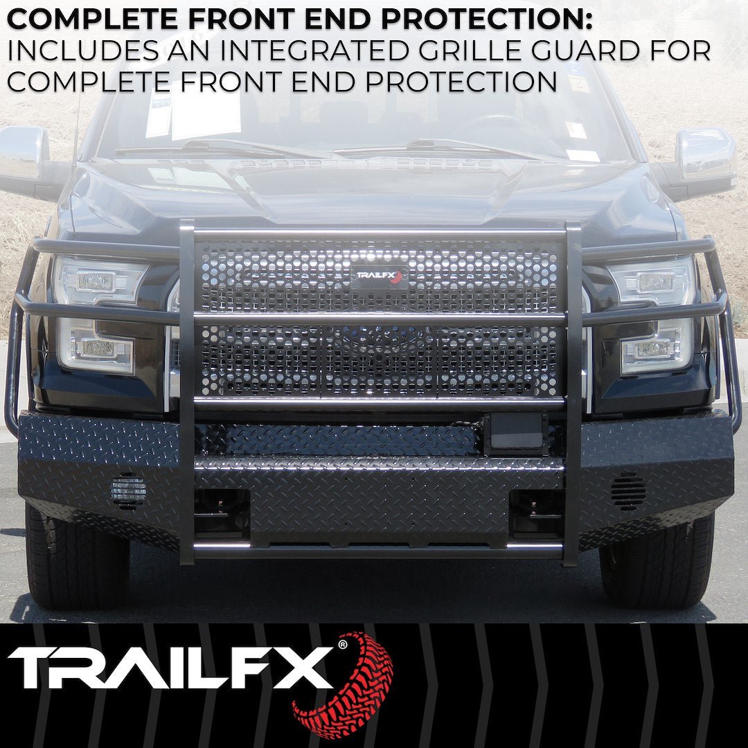 TrailFX FX3000A 2011 - 2016 Ford F250/F350/F450/F550 Super Duty Full Replacement Front Bumper - Rugged Truck Gear